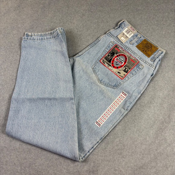 brittania Other - Vtg Brittania Relaxed Fit Jeans Mens 38x32 Light Wash Denim 90s Skater Retro NWT